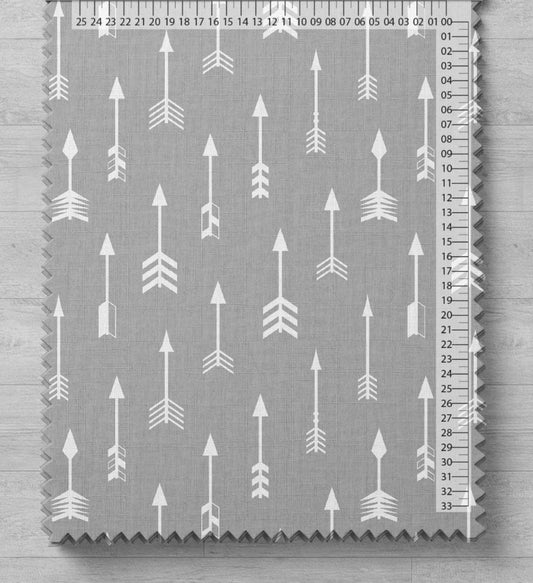 Image of 100% cotton fabric - arrows 125 g/m² – available at Šarlotes audumi