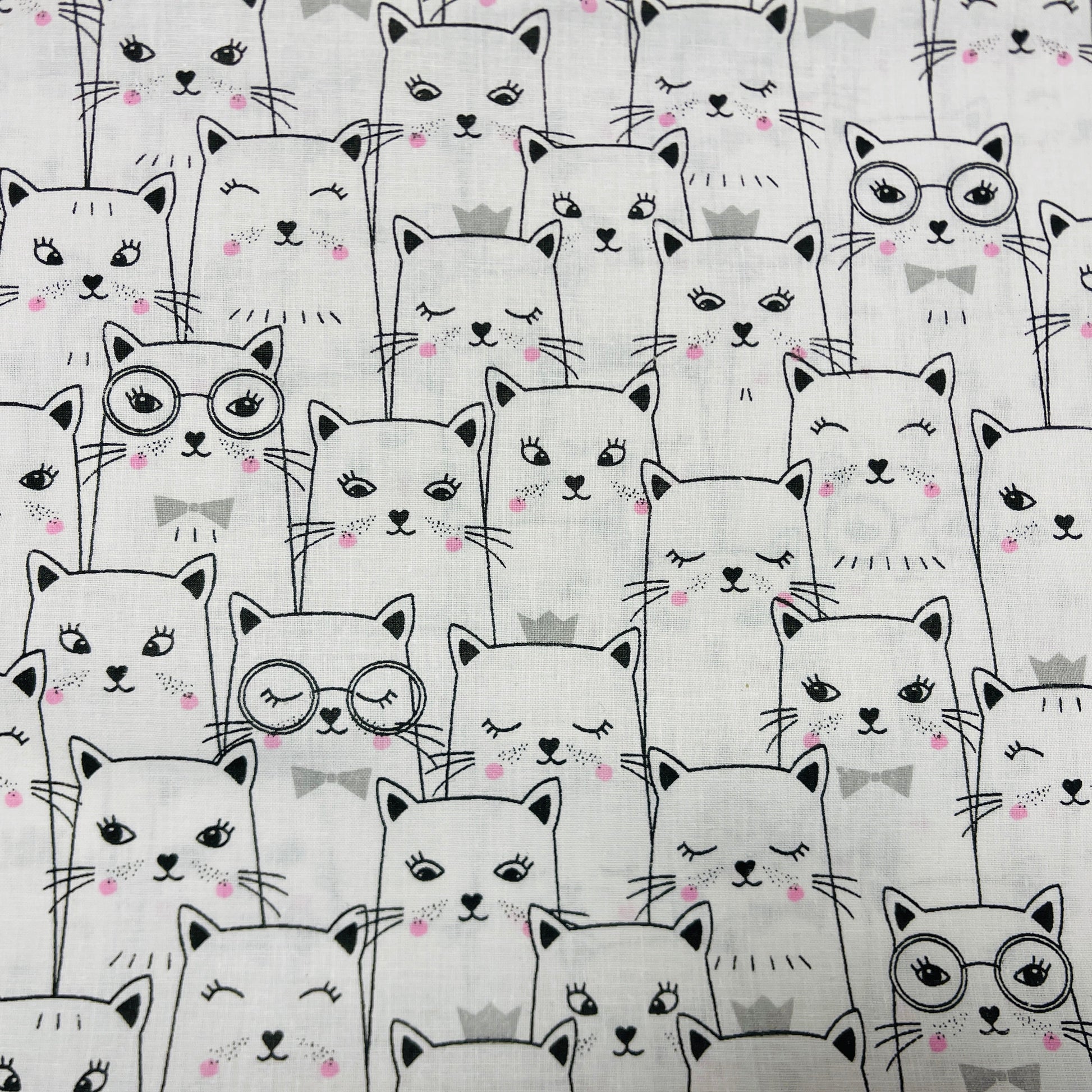 100% Kokvilnas audums - kaķi 125 g/m²