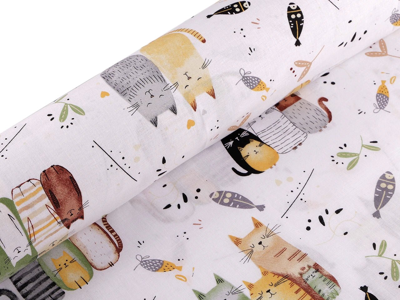 100% Kokvilnas audums - kaķu serenāde 125 g/m²