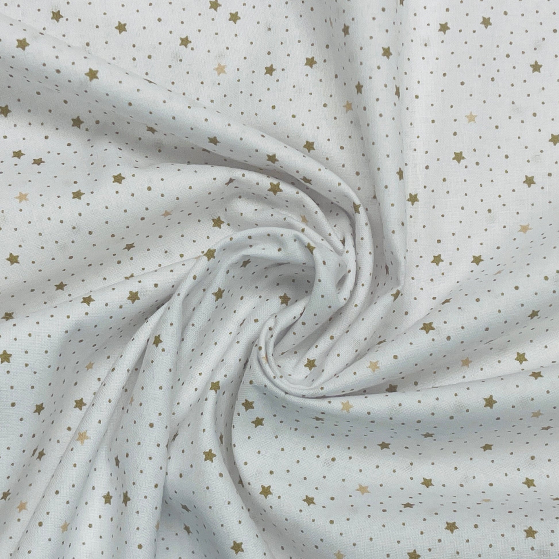 100% Kokvilnas audums - mazas zvaigznītes 125 g/m²