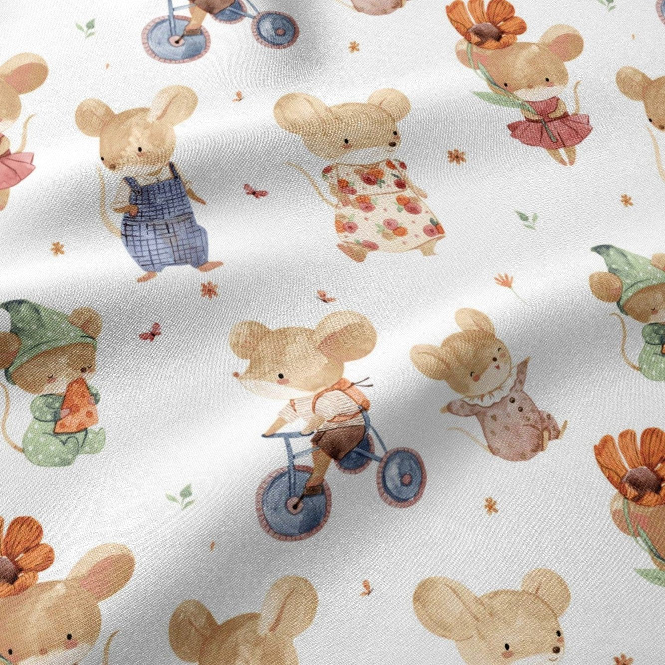 100% Kokvilnas audums - peles 125 g/m²