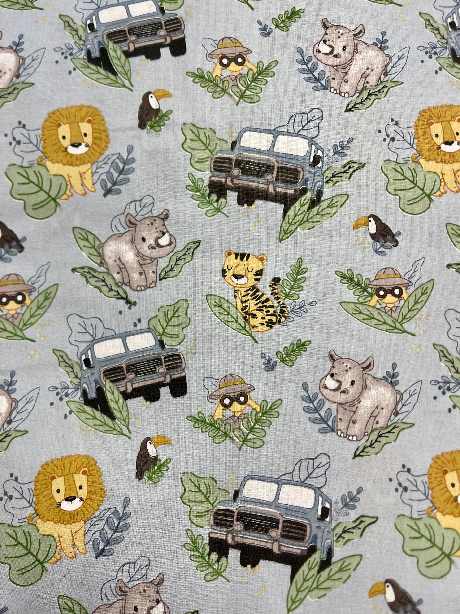 100% Kokvilnas audums - Safari ekspedīcija 125 g/m²