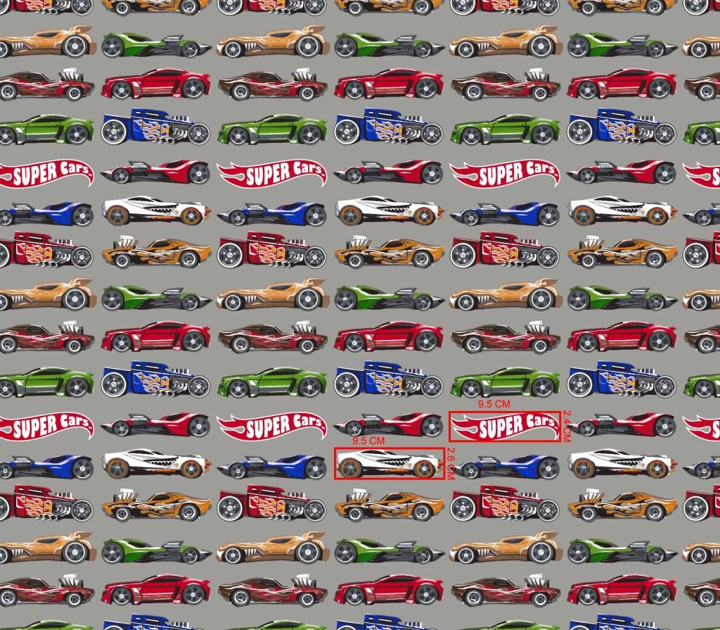 Attēls ar 100% Kokvilnas audums - super auto 125 g/m² – pieejams Šarlotes audumi