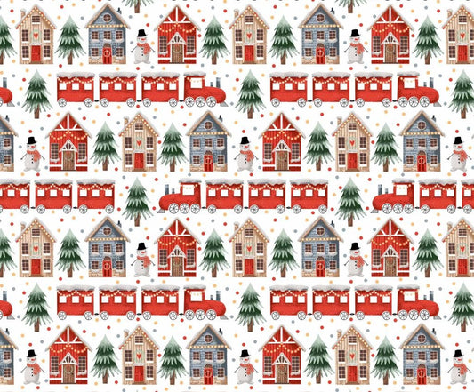 100% Kokvilnas audums - ZiemassvÄtku namiÅi 125 g/m