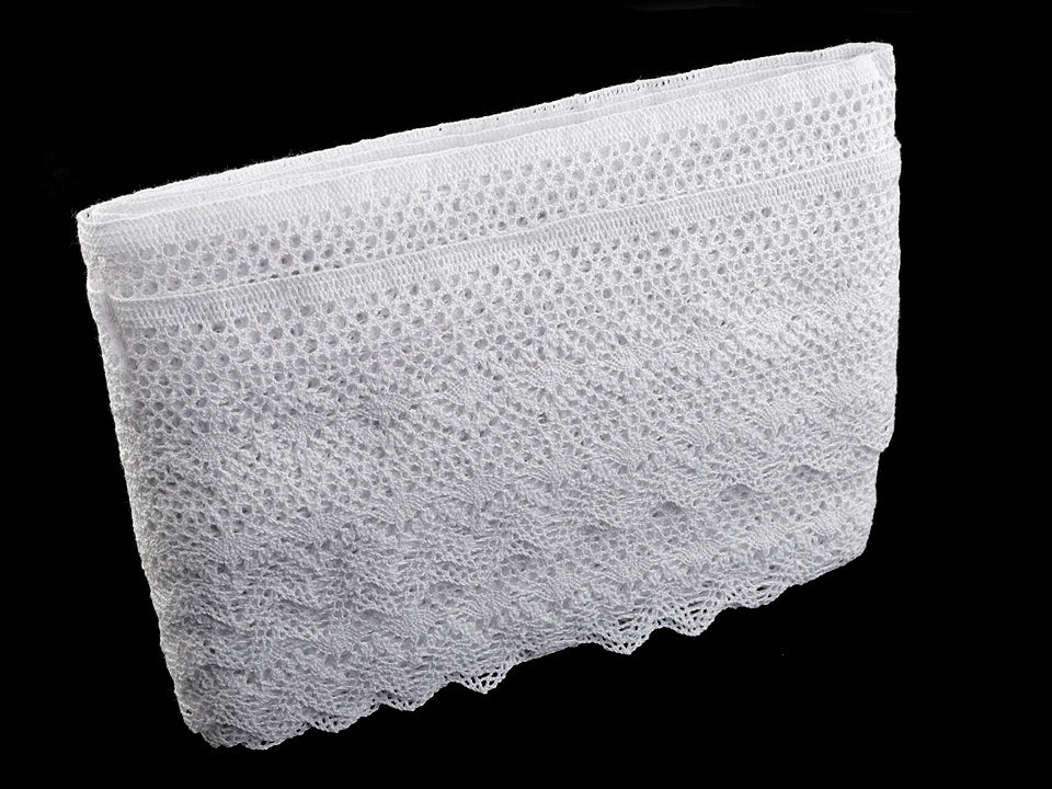 100% Kokvilnas mežģīne - 11,5 cm balta