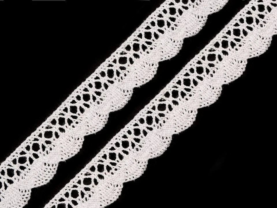 100% Kokvilnas mežģīne - 2,2 cm balta