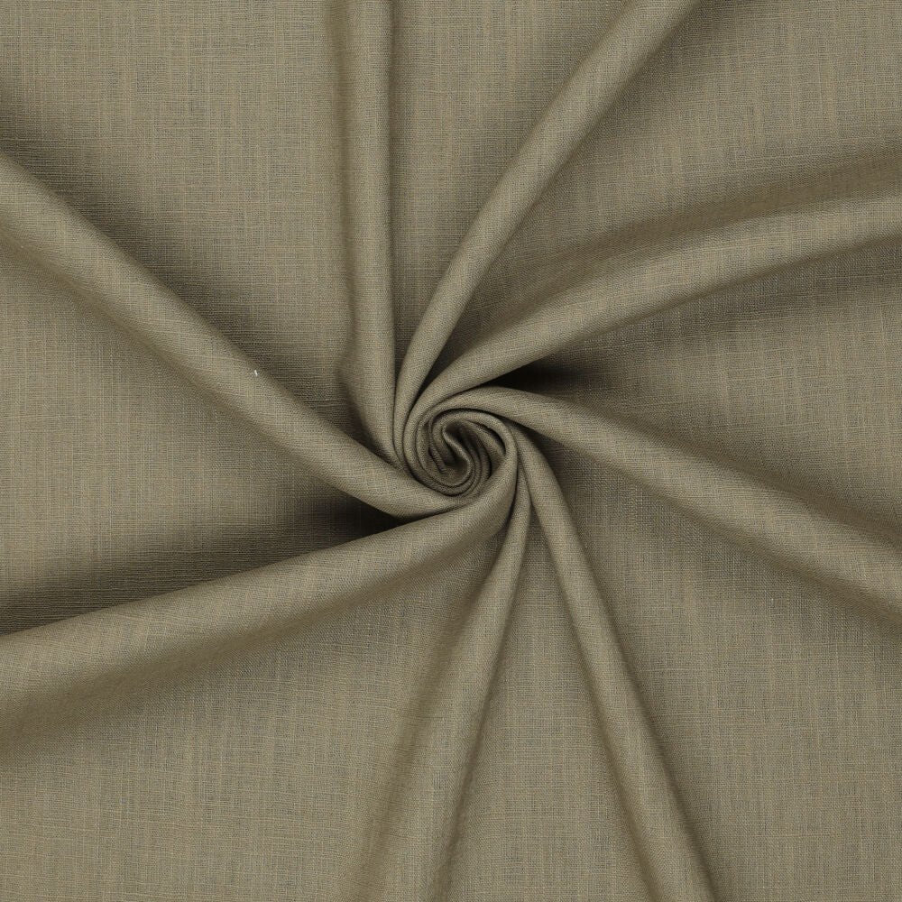 100% Lina audums – pelēkzaļais tonis | 230 g/m² | Enzyme washed