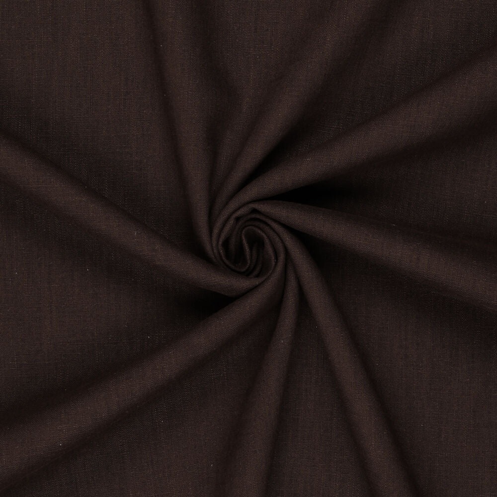 100% Lina audums – šokolādes brūns | 230 g/m² | Enzyme washed