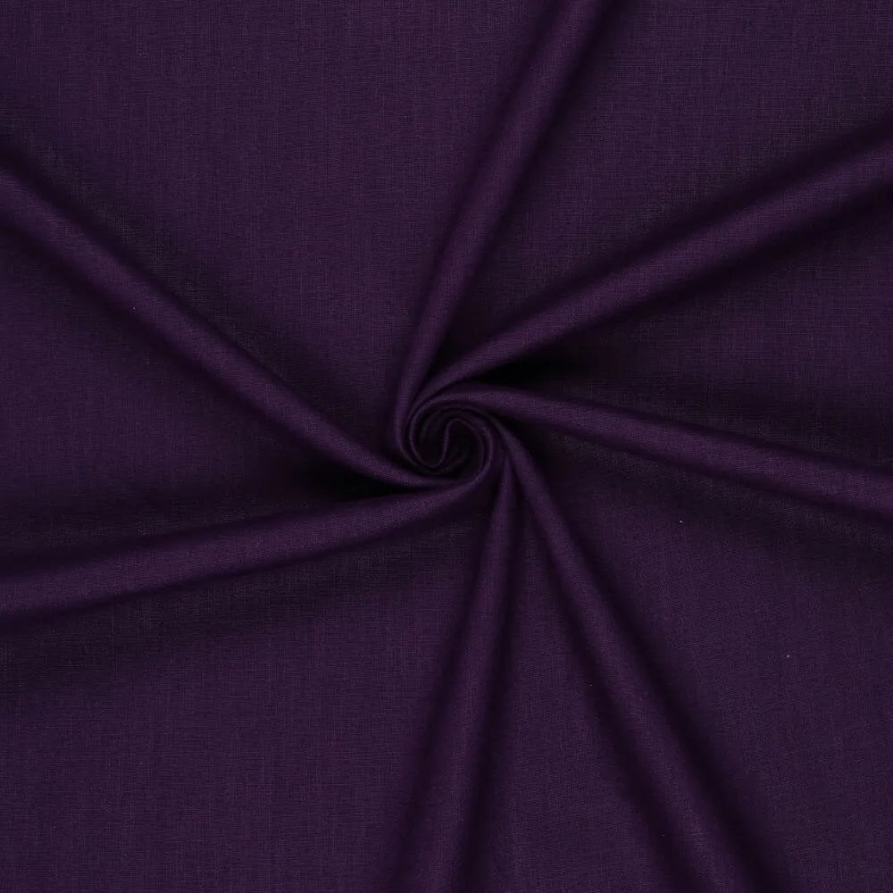 100% Lina audums–tumši lillā | 230 g/m² | Enzyme washed