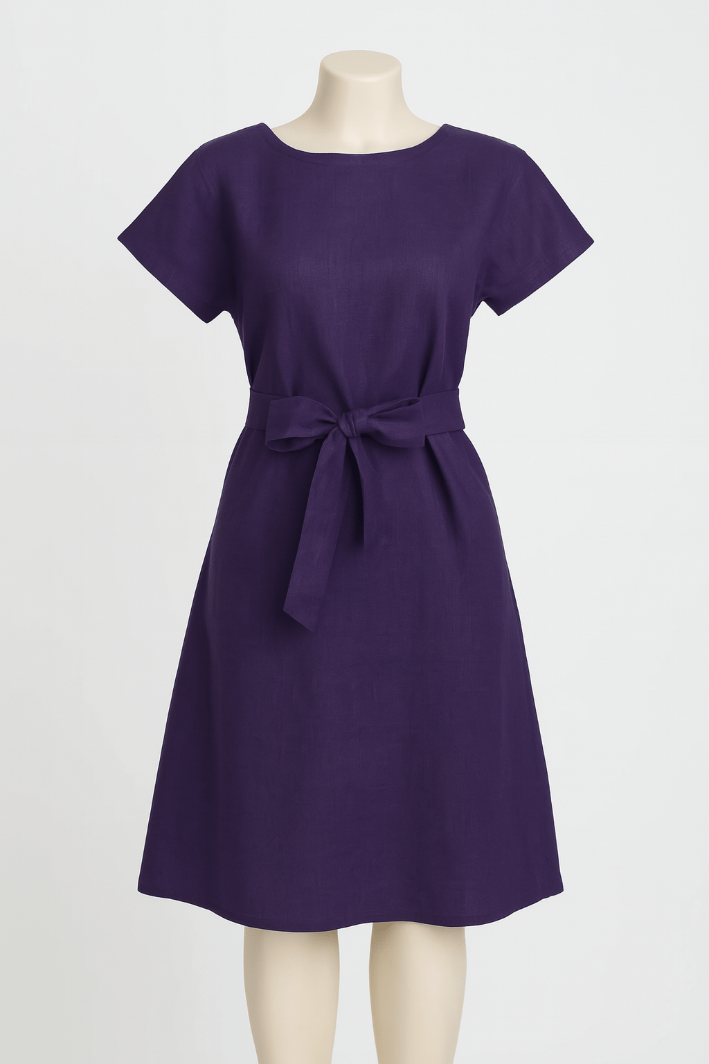 100% Mīkstināts lins - tumši violets 165 g/m²