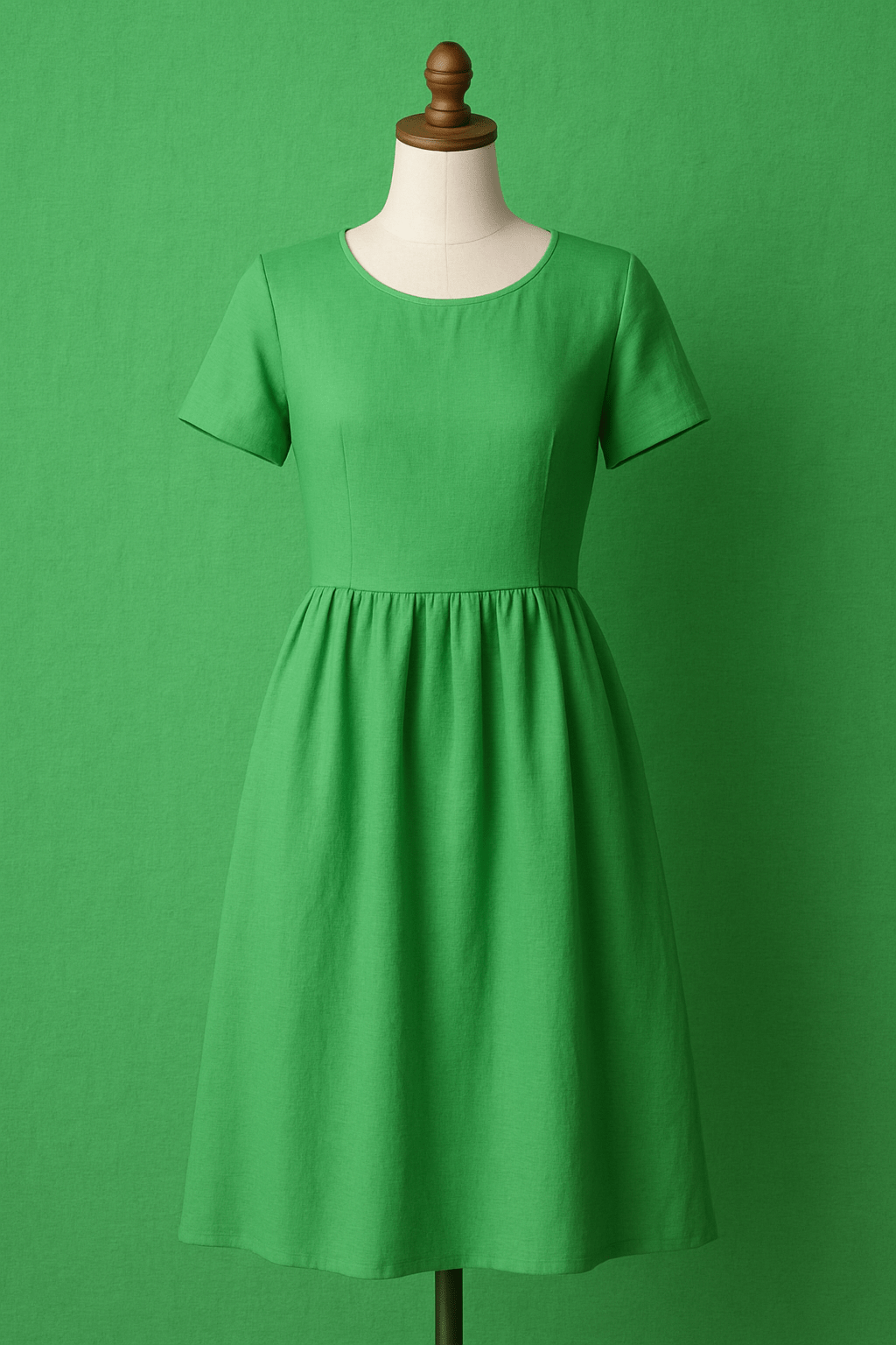 100% Mīkstināts lins - zāles zaļš 165 g/m²