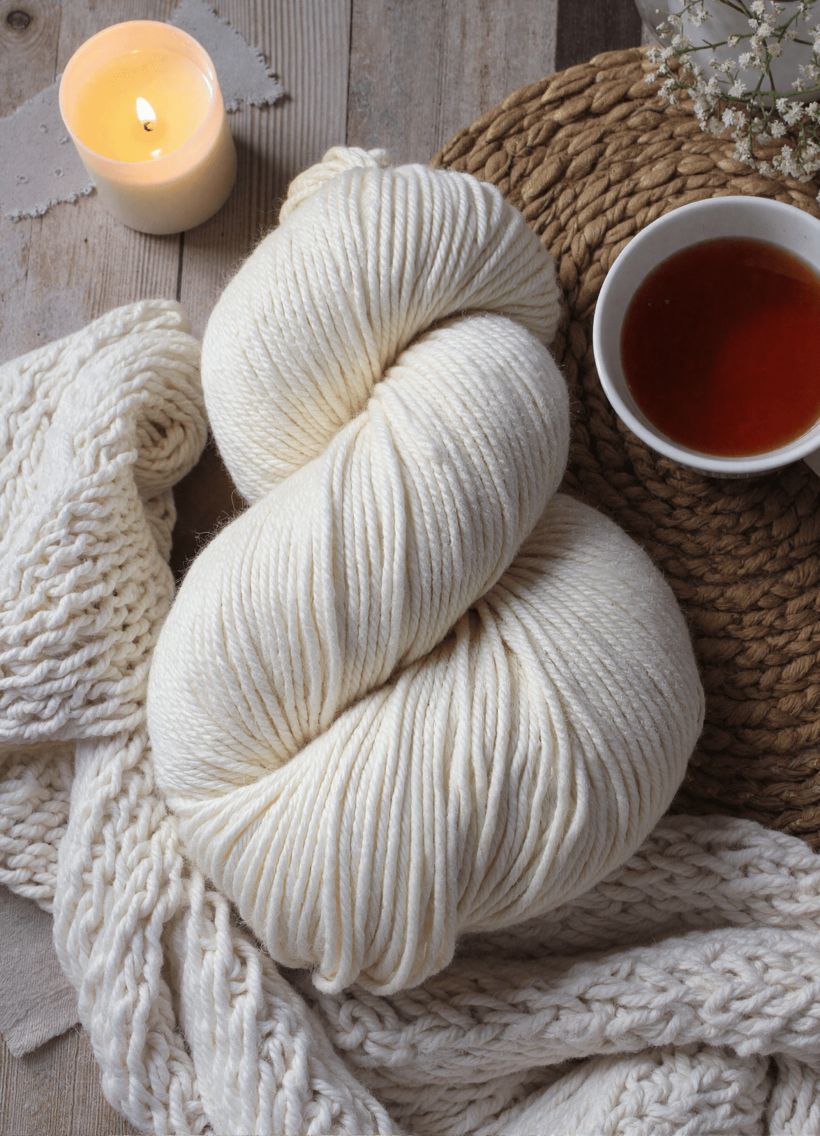 100 % laine de mouton australien non teinte, fil pour tricot, crochet et teinture