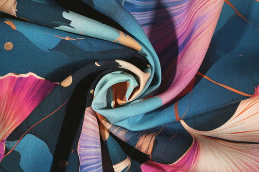 100 % viskozės audinys – angelų žiedų motyvas 95 g/m²