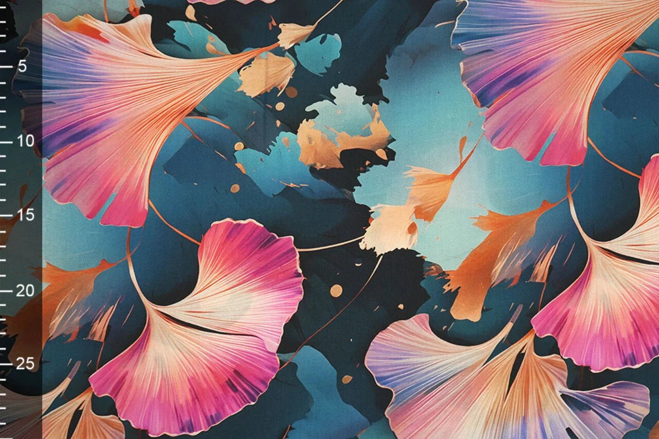 100% Viskozes audums - eņģeļtaures motīvs 95 g/m²