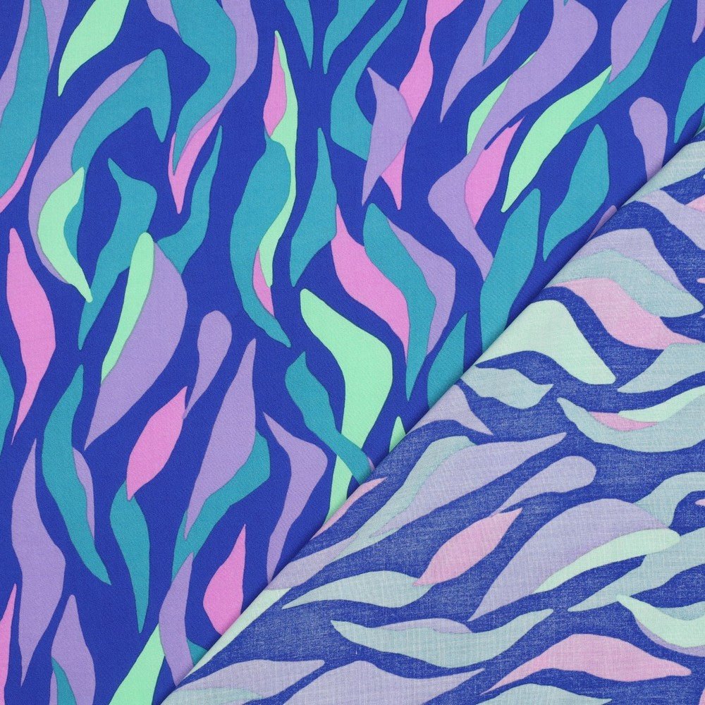 100% Viskozes audums LENZING™ ECOVERO™ - koši abstrakti raksti 110 g/m²