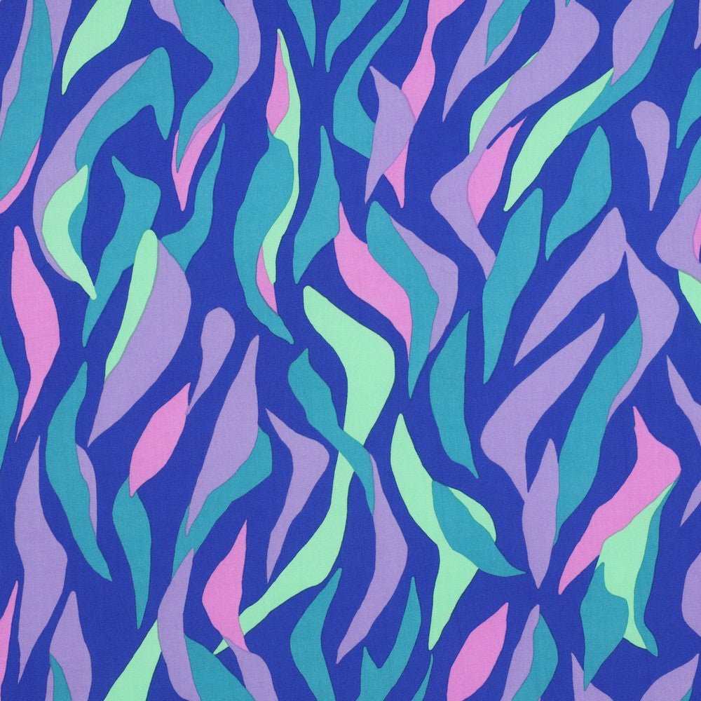 100% Viskozes audums LENZING™ ECOVERO™ - koši abstrakti raksti 110 g/m²