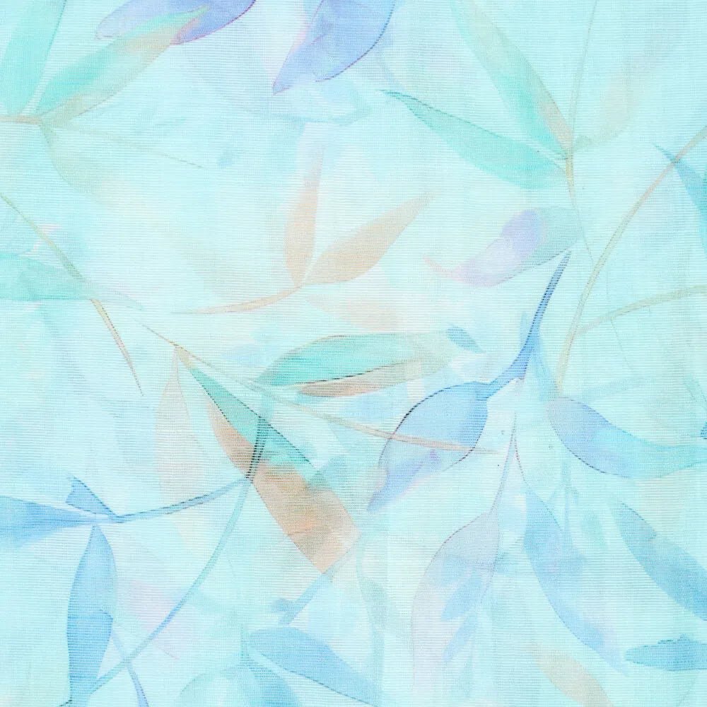 100% Viskozes audums - tirkīzzils raksts 65 g/m²