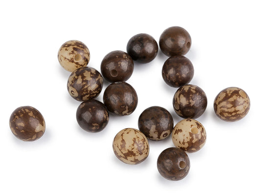 Plastmasas pērlītes ar dabīgā ahāta imitāciju Ø11–13 mm, 20 g – mix
