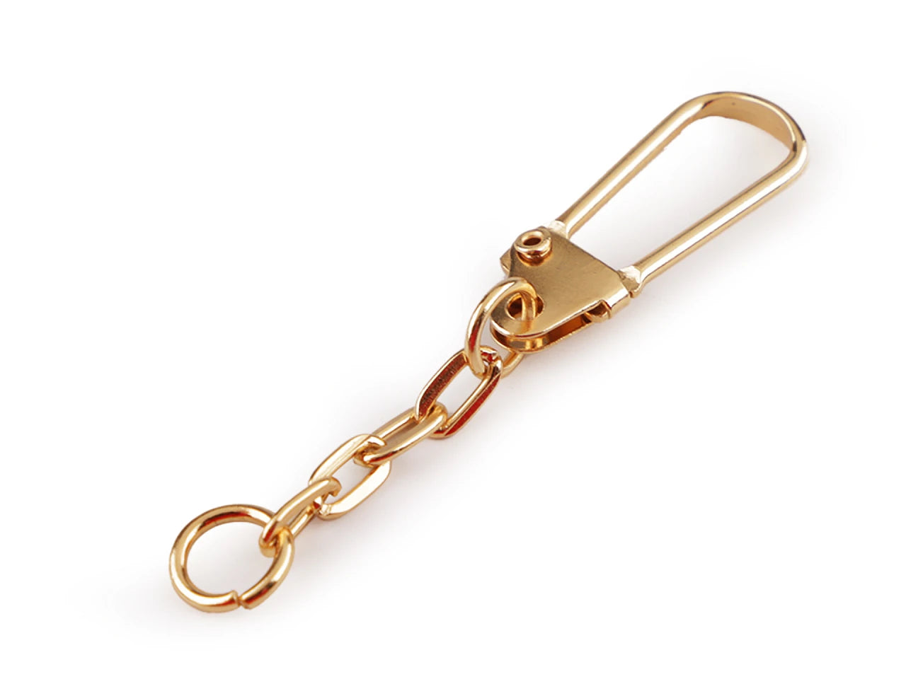 Metāla karabīne ar ķēdīti| 11 x 26 mm 10 gab.|dažādu toņu