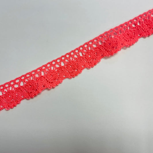 100% Cotton Lace 2.5 cm - Coral
