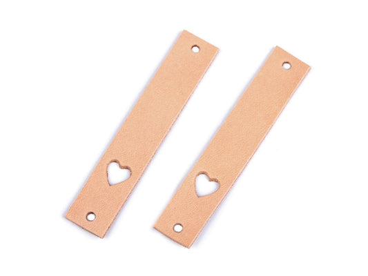 Ādas etiķete ar sirds izgriezumu tonis #1