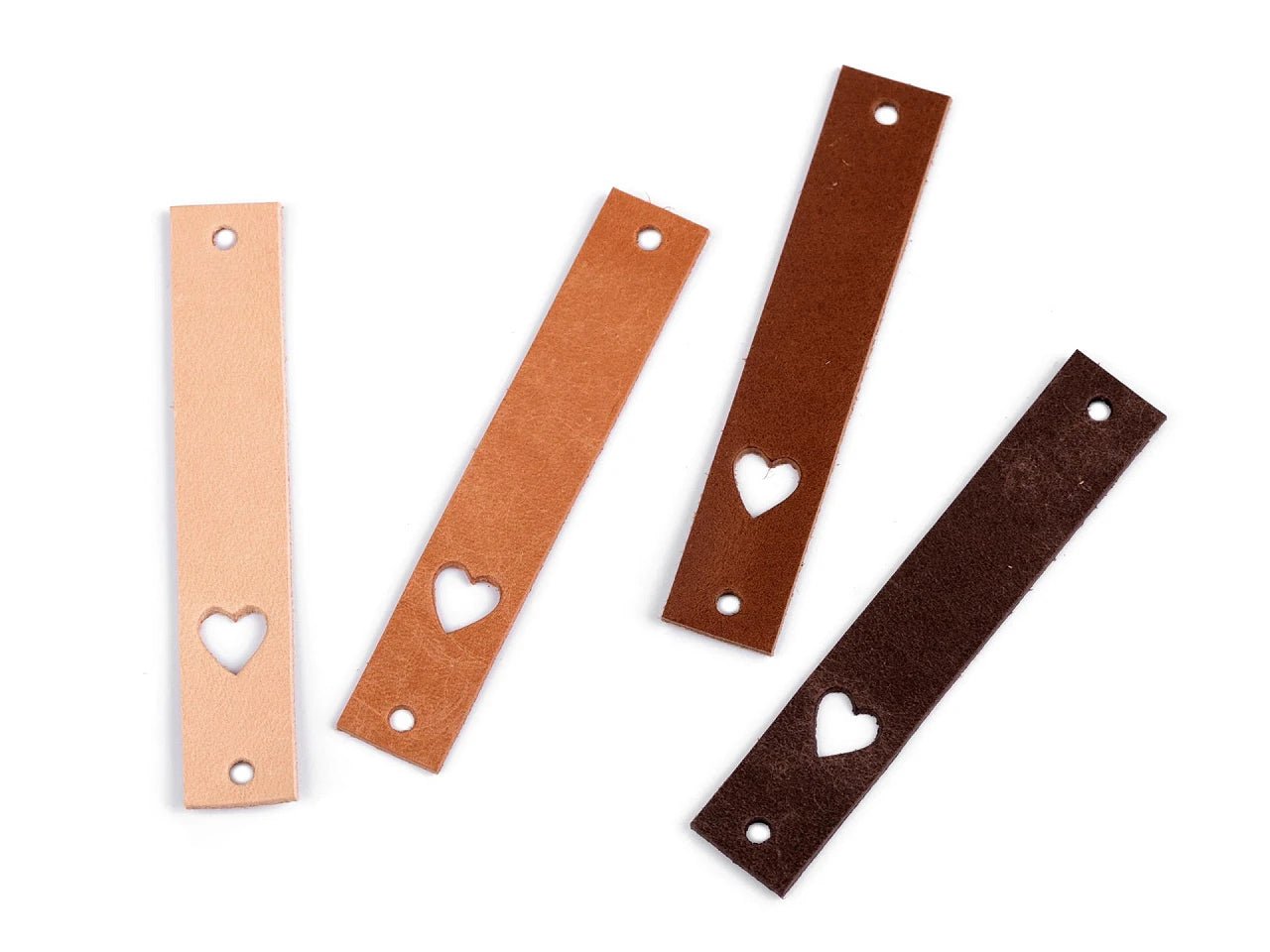 Ādas etiķete ar sirds izgriezumu tonis #2