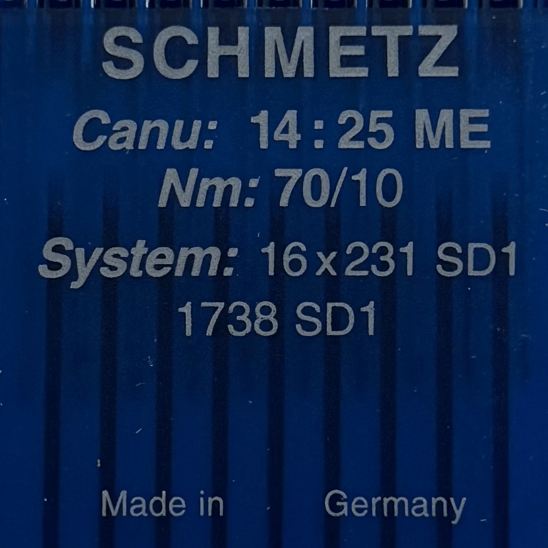 Attēls ar Adatas rūpnieciskajām šujmašīnām SCHMETZ DBx1 SD1 – ādai, plastmasai un PVC materiāliem (10gab.) – pieejams Šarlotes audumi
