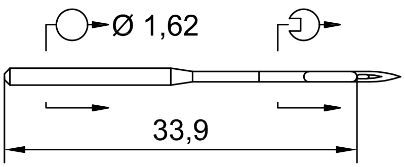 Adatas rūpnieciskajām šujmašīnām SCHMETZ DBx1 – universālās (10gab.)