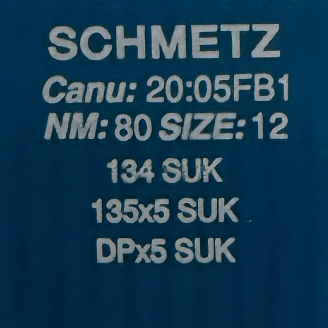 Attēls ar Adatas rūpnieciskajām šujmašīnām SCHMETZ DPx5 SUK – trikotāžai un džinsam (10gab.) – pieejams Šarlotes audumi