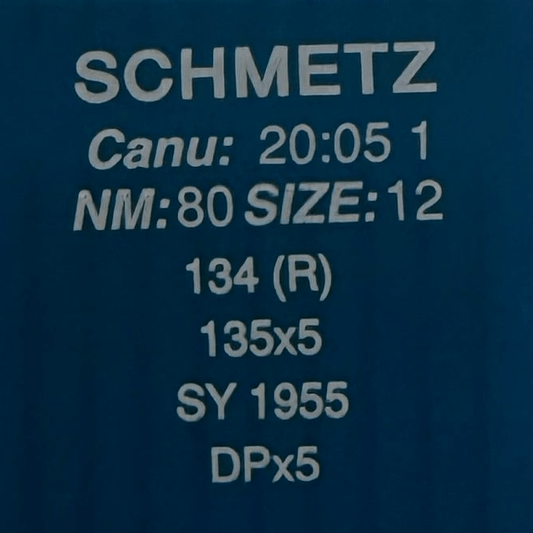 Image d’aiguilles pour machines à coudre industrielles SCHMETZ DPx5 - universelles (10 pcs) – disponibles chez Šarlotes audumi