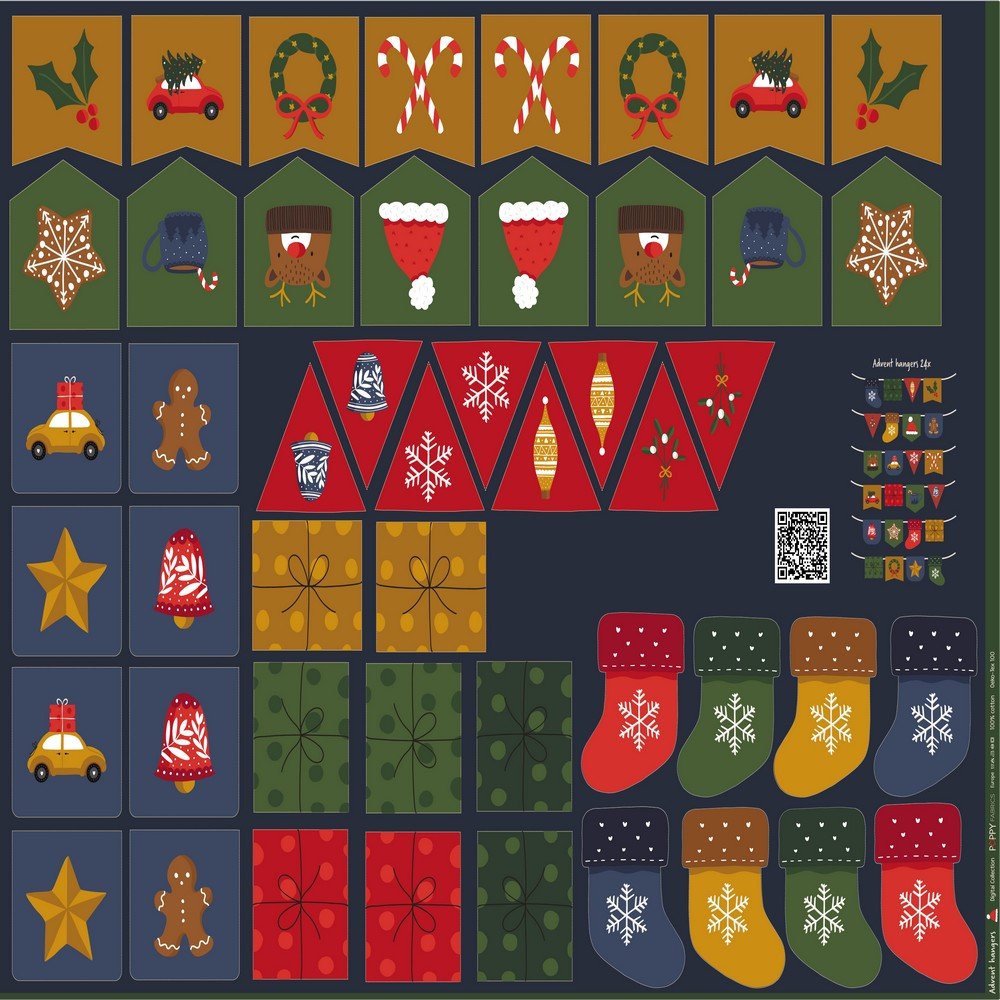 Adventes paneļa audums | Poplīns | 140 cm plats | OEKO - TEX® sertificēts