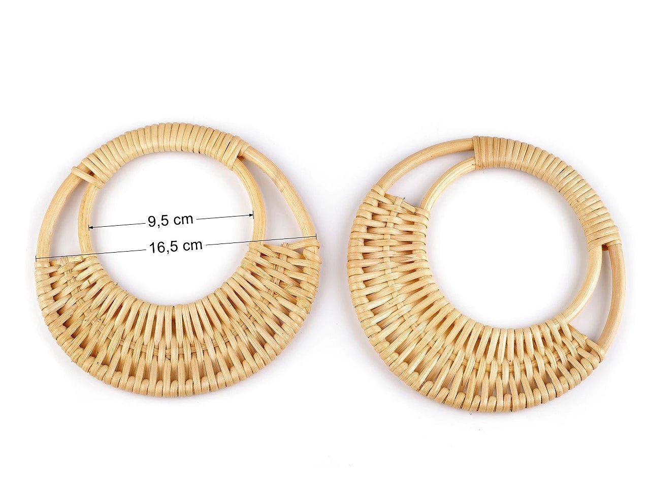 Apaļie austie rotangpalmas rokturi Ø16.5 cm| 2 gb.