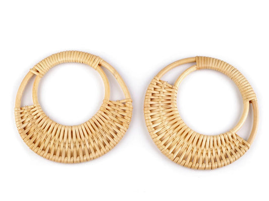 Apaļie austie rotangpalmas rokturi Ø16.5 cm| 2 gb.