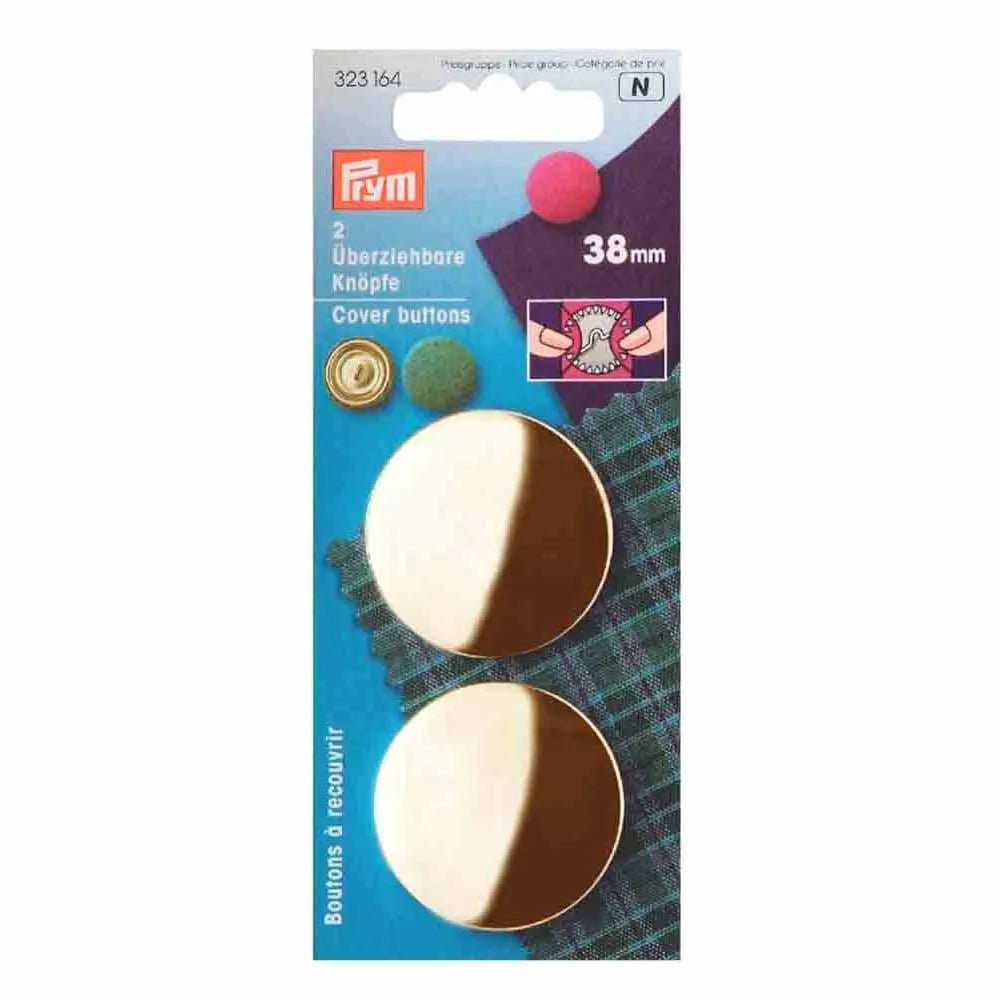 Image de boutons à recouvrir sans forme 38 mm, couleur or Prym – disponible chez Šarlotes audumi