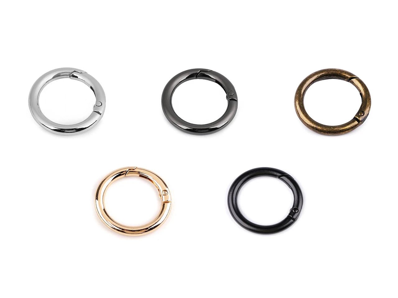 Atslēgu gredzens Ø25 mm | Metāla karabīne ar atsperi | dažādu krāsu