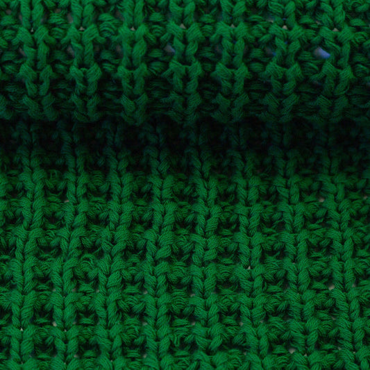 Attēls ar Biezs 100% kokvilnas adījums - zaļš 615 g/m² – pieejams Šarlotes audumi