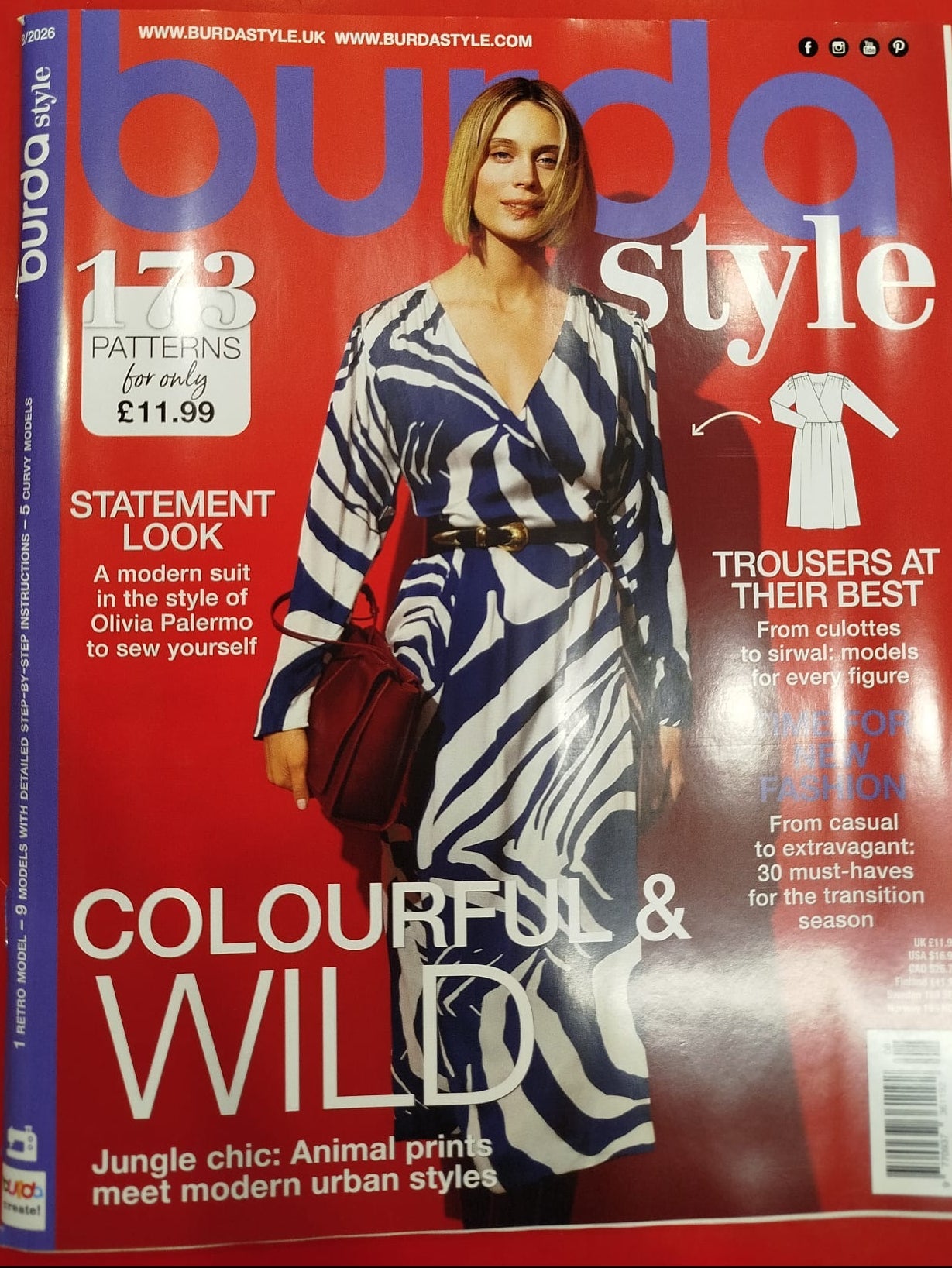 Paveikslėlis su Burda Style 08/2026-ENG – prieinama internete Šarlotės audiniai