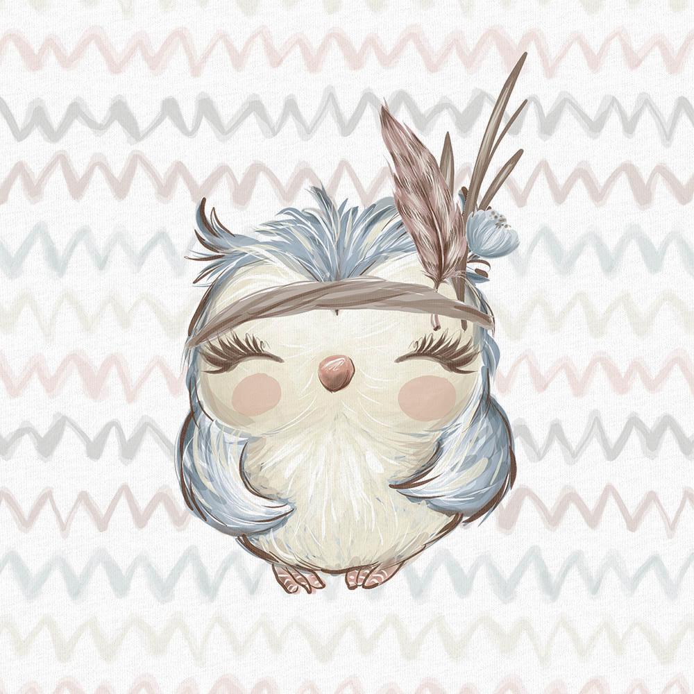 Cilpiņtrikotāžas panelis 30x40 cm - pūce 250 g/m²