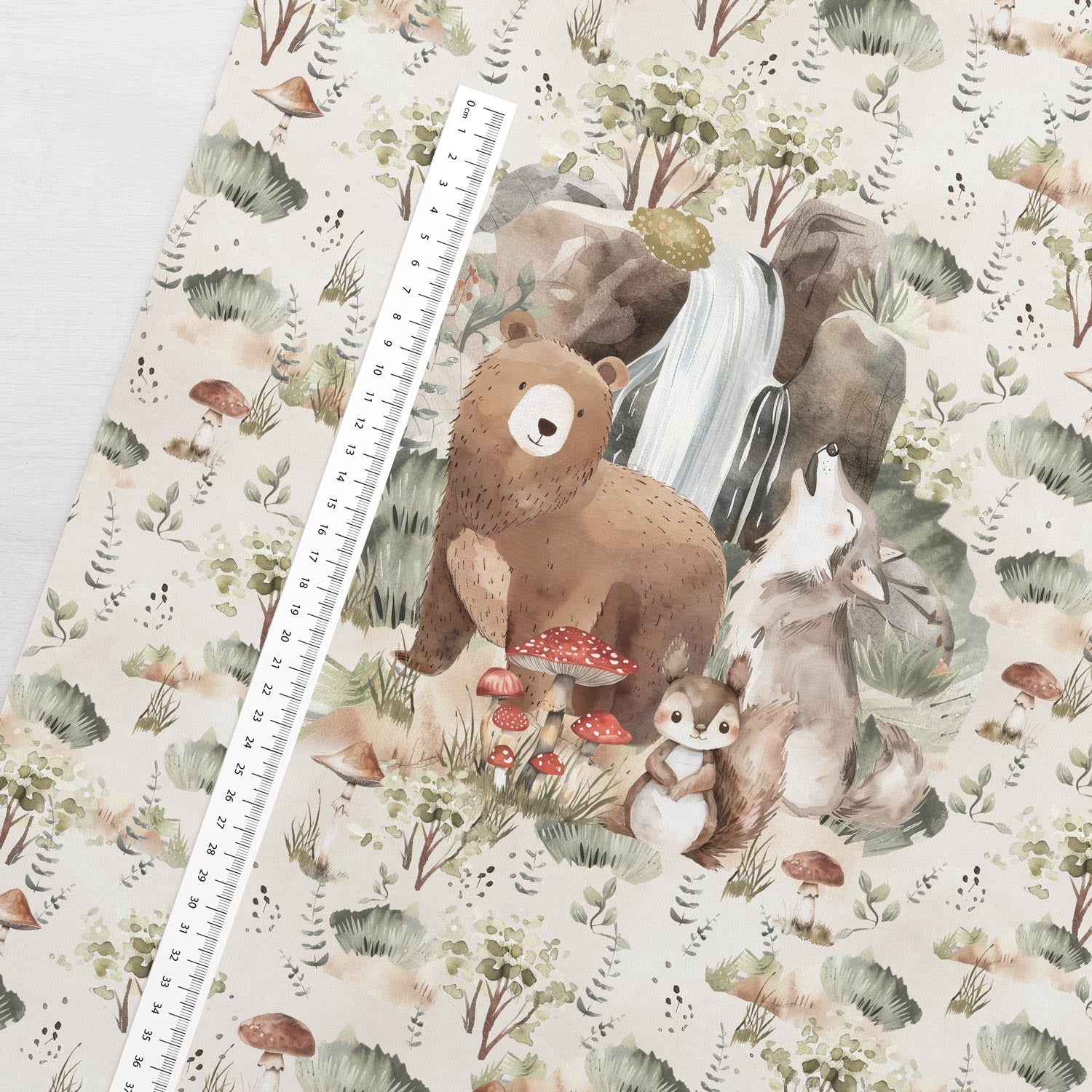 Cilpiņtrikotāžas panelis 40x50 cm - zvēri 250 g/m²