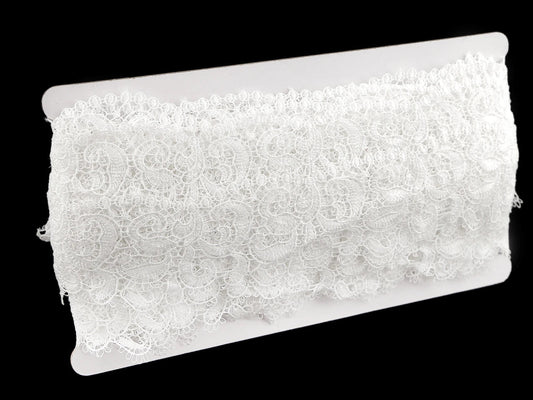 Image with Decorative lace 65 mm, milky white / Off White - available online at Šarlotes audumi