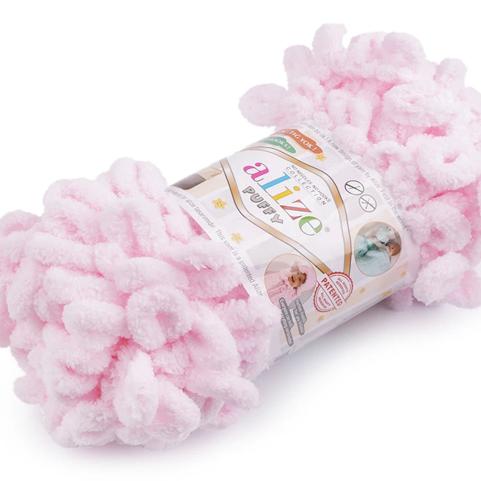 Dzija Yarn Alize Puffy - maigi rozā 9 m 100g #31
