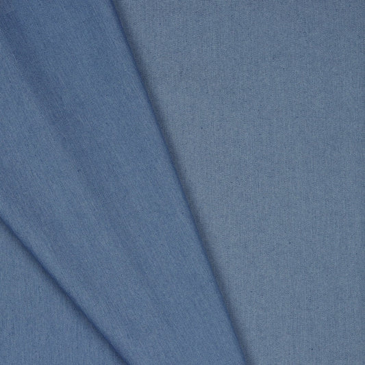Džinsa audums ar elastānu-gaiši zilas 200 g/m²