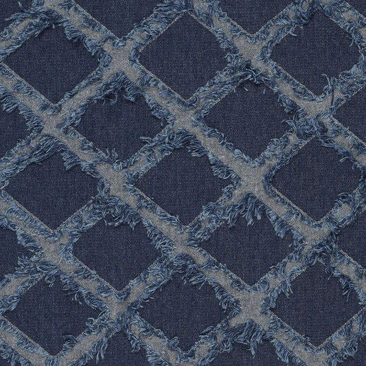 Attēls ar Džinsu audums ar elastānu - dekoratīvas bārkstis 360 g/m² – pieejams Šarlotes audumi