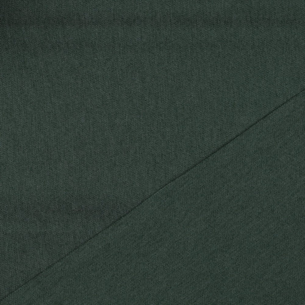 Džinsu audums ar elastānu - tumši zaļš 270 g/m²