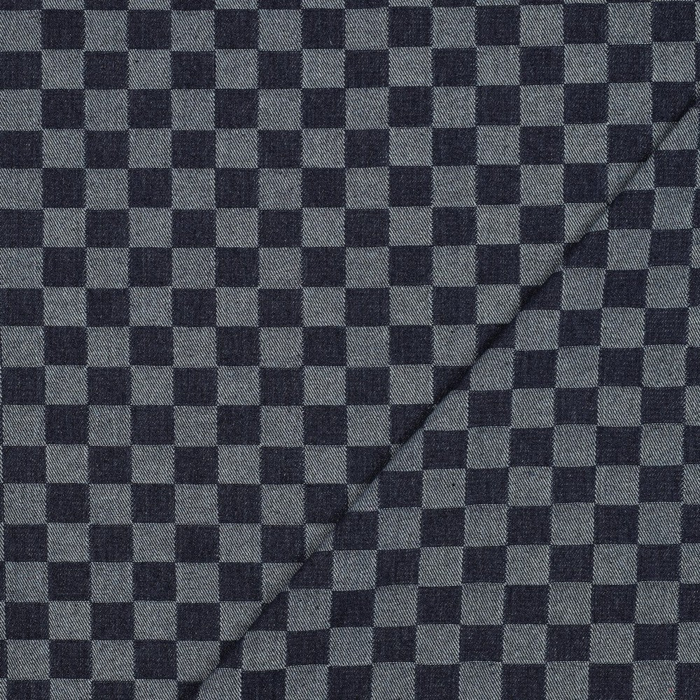 Džinsu audums - rūtis 330 g/m²