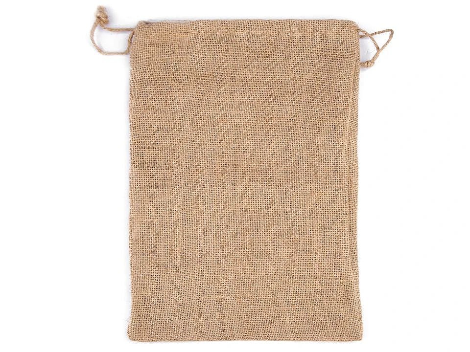 Džutas auduma maisiņš - nebalinātas 25x38 cm