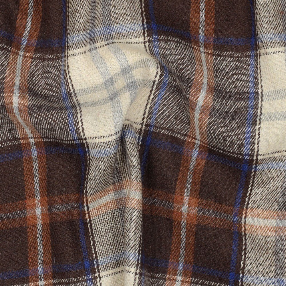 Flanelis - brūns ar zilu 150 g/m²