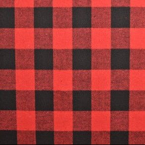 Attēls ar Flanelis - sarkans ar melnu 180 g/m² – pieejams Šarlotes audumi