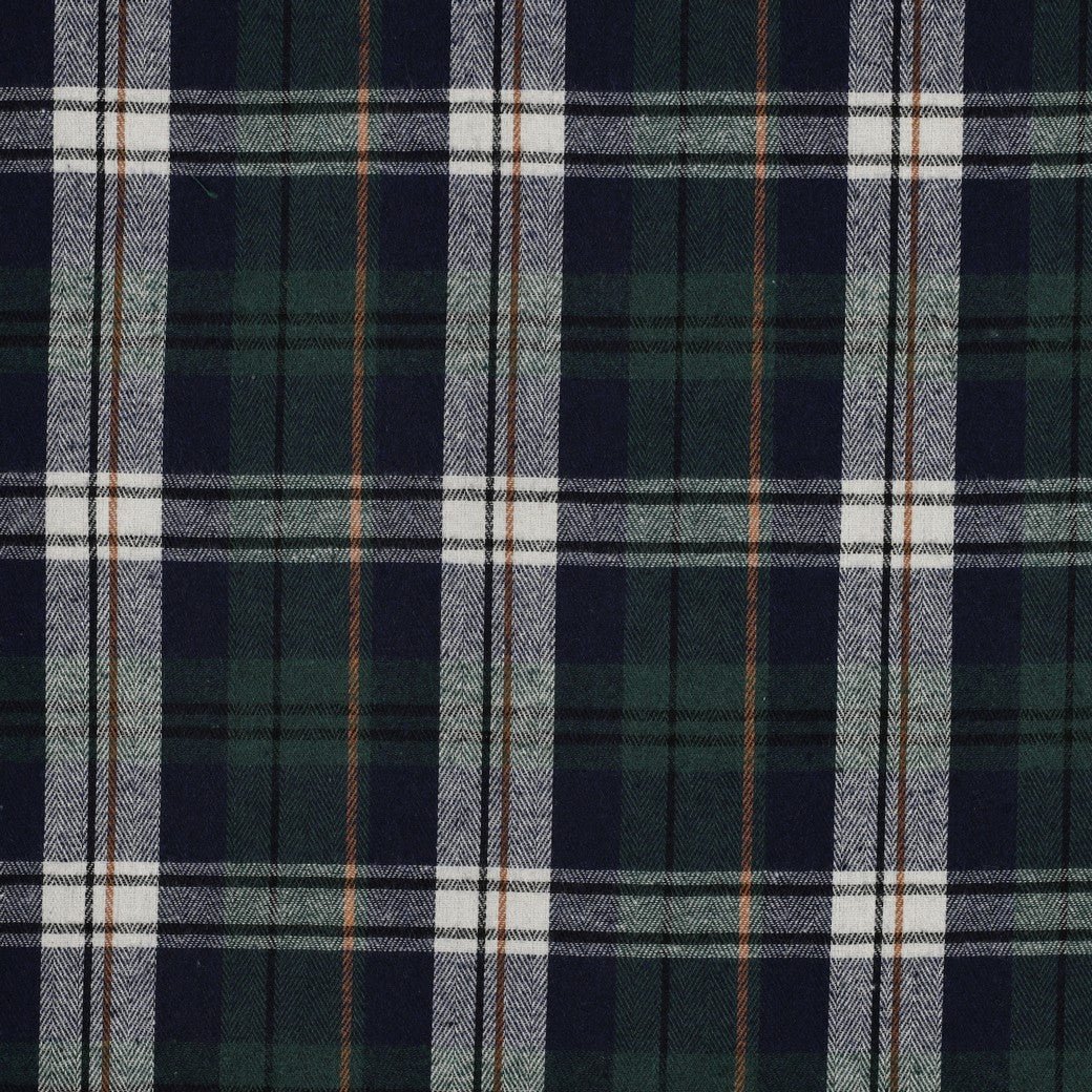 Attēls ar Flanelis - tumši zaļš rūtains 137 g/m² – pieejams Šarlotes audumi