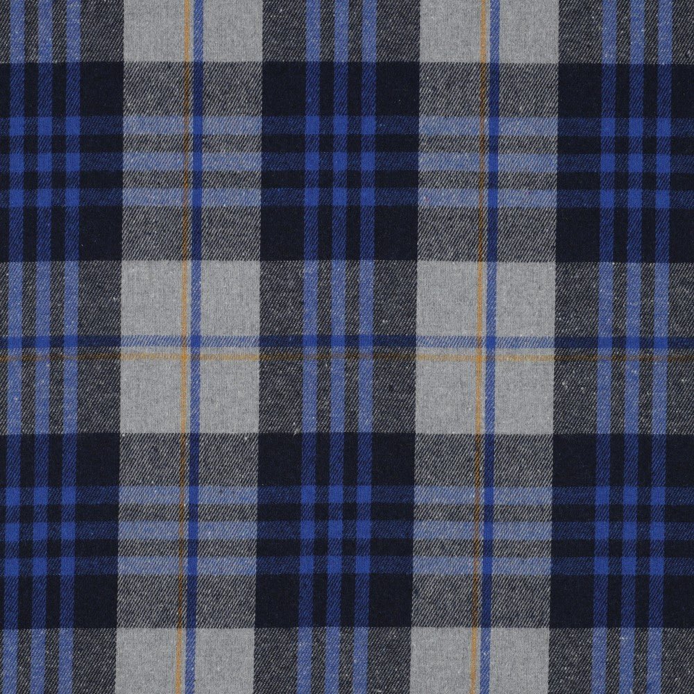 Flanelis - zils un pelēks rūtains 150 g/m²
